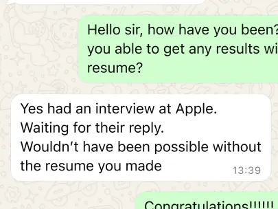 WhatsApp Testimonial 5