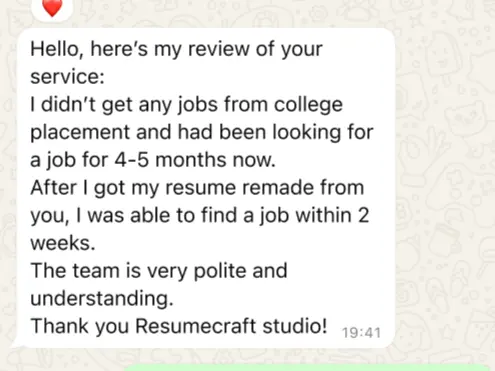 WhatsApp Testimonial 1